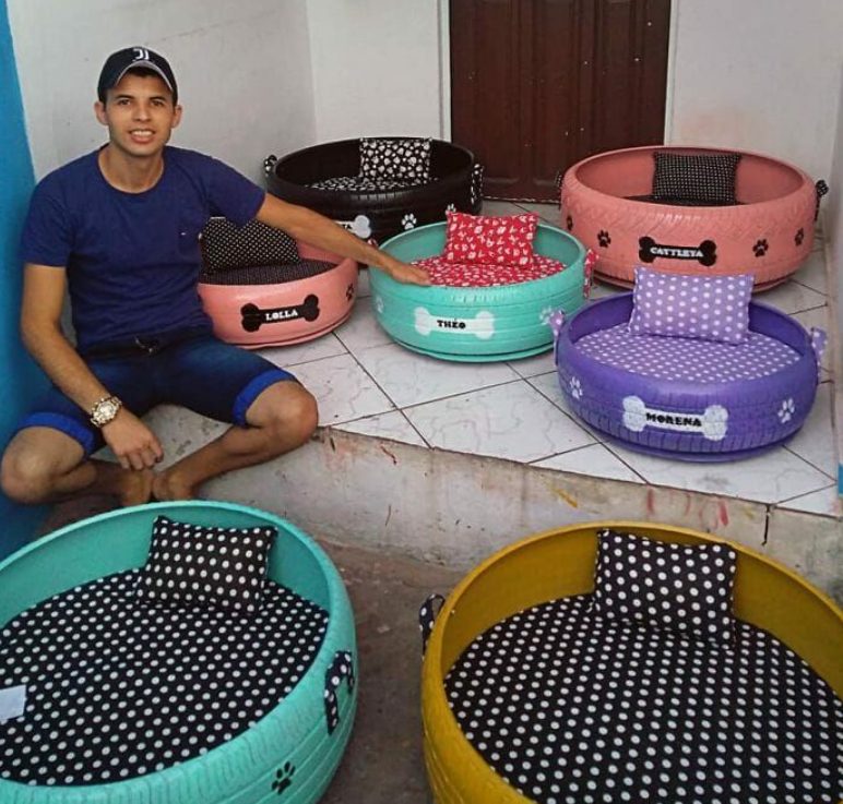 Ce jeune homme du Brésil transforme les vieux pneus en quelque chose très intéressant