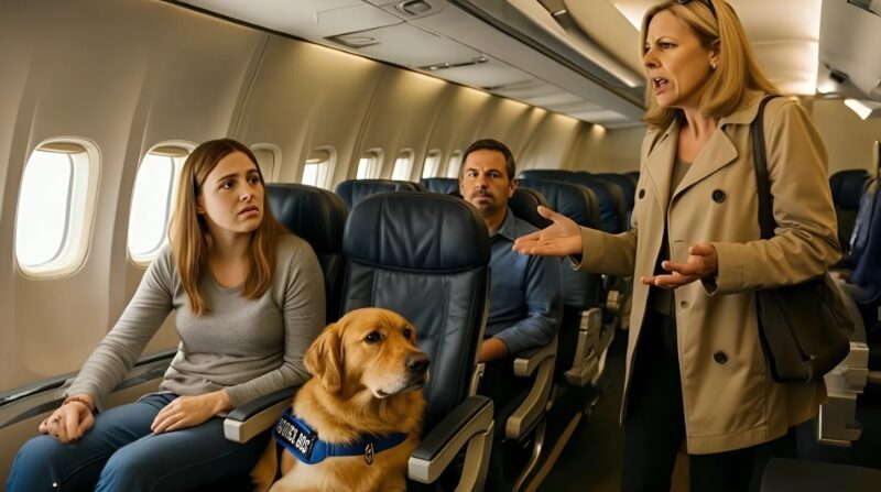 Une femme a essayé de faire sortir mon chien de l'avion et puis l'inattendu s'est produit