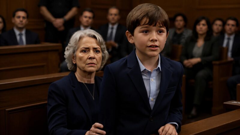 Dix ans après avoir abandonné ses enfants devant la porte de ma maison, ma belle-fille est revenue pour en demander la garde, mais ce que l’un des garçons a dit pendant le procès a figé la salle et a changé le cours de l’audience