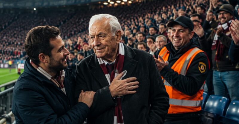 Un jeune homme a pris la place de mon grand-père pendant le match de football : quand j’ai voulu protester, grand-père m’a rassuré en me disant qu’il était déjà fatigué et qu’il voulait rentrer : nous étions sur le point de partir quand l’inattendu s’est produit