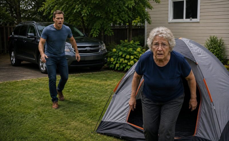 Ma belle-fille m’a fait dormir dans une tente dans le jardin pendant l’absence de mon fils : quand mon fils est rentré sans prévenir et a tout découvert il s’est vraiment fâché et voilà ce qu’il a fait