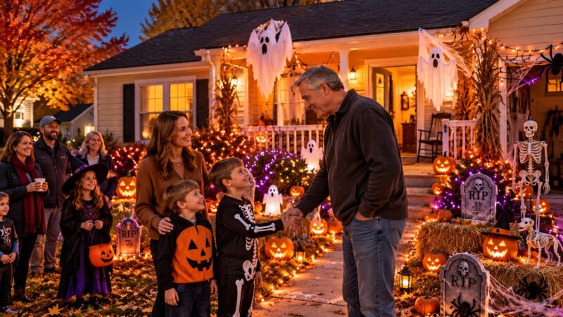 Mon voisin a détruit toutes les décorations d’Halloween de mes enfants… Mais il a vite regretté son geste !